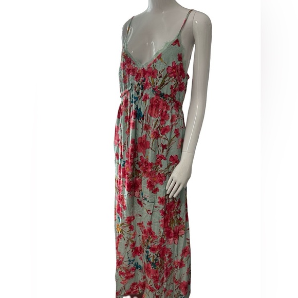 Red and Pink Spaghetti Strap Resort Maxi Dress - Picture 2 of 7